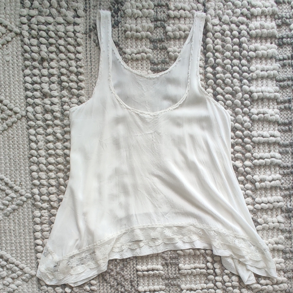 Intimately Free People Outlined high low Cami In Ivory Size Small - Picture 3 of 6